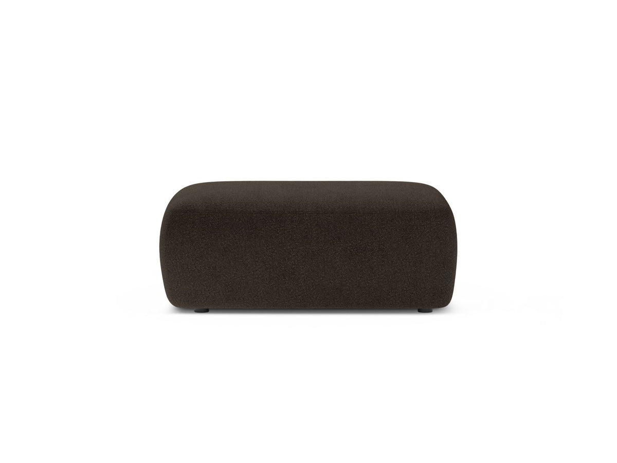 Pouf in Bouclé, "Kate", 1 Posto, 99x60x43 - Marrone