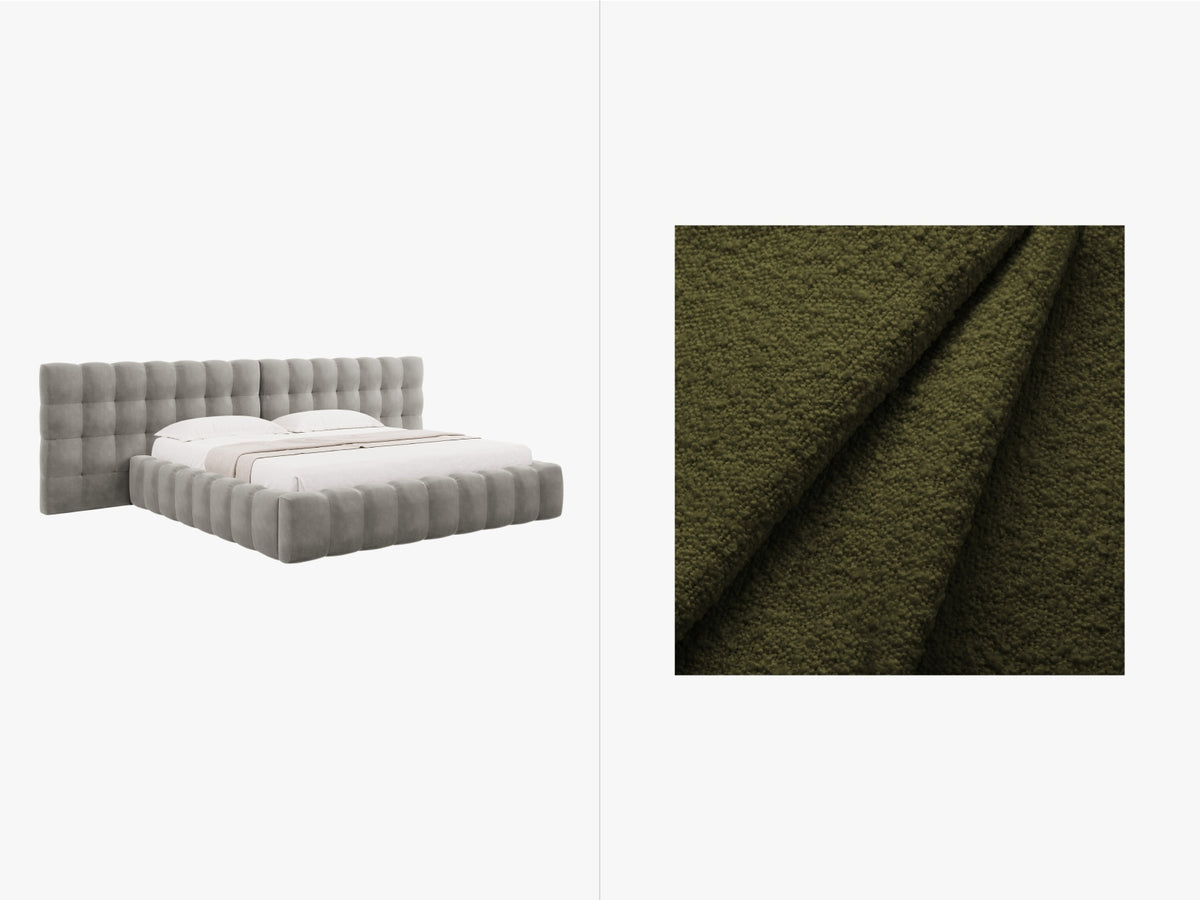 Letto Contenitore con Testata Doppia Mamaia - Verde Oliva Scuro 180x200