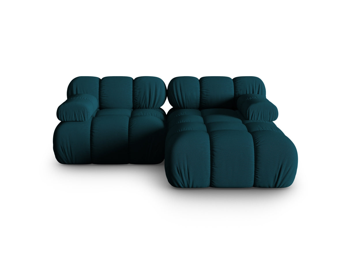 Divano Angolare Modulare Destro, "Bellis", 3 Posti, 188x155x70 - Blu Navy