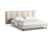 Letto con Contenitore e Testata, "Eric", 220x250x114 - Beige Chiaro Melange