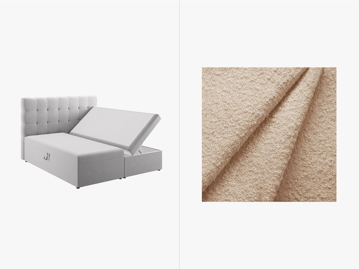 Letto Boxspring con Testata, Materasso e Topper Mamaia