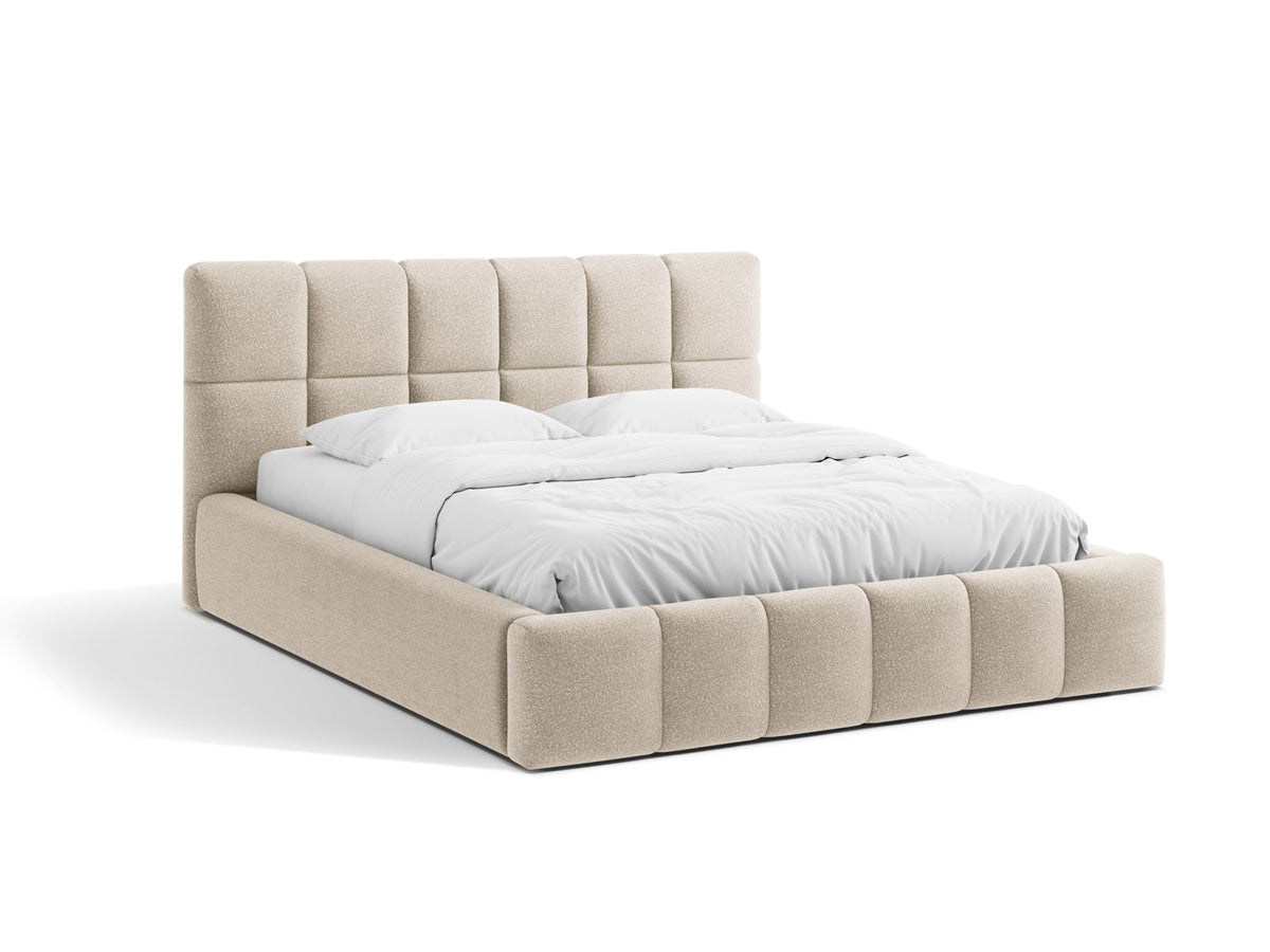 Letto Contenitore con Testata Bellis - Beige 200x200