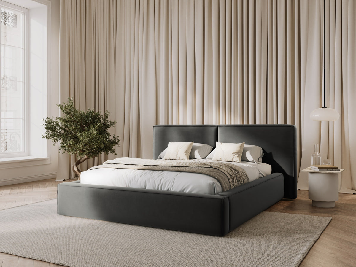 Letto contenitore con testiera doppia, "Jodie", 228x214x97,5