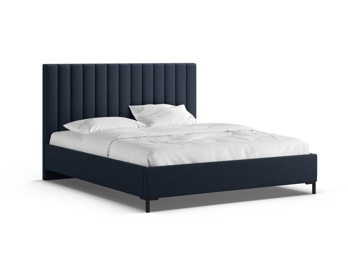 Letto Contenitore con Testata Allison - Blu Reale 140x200
