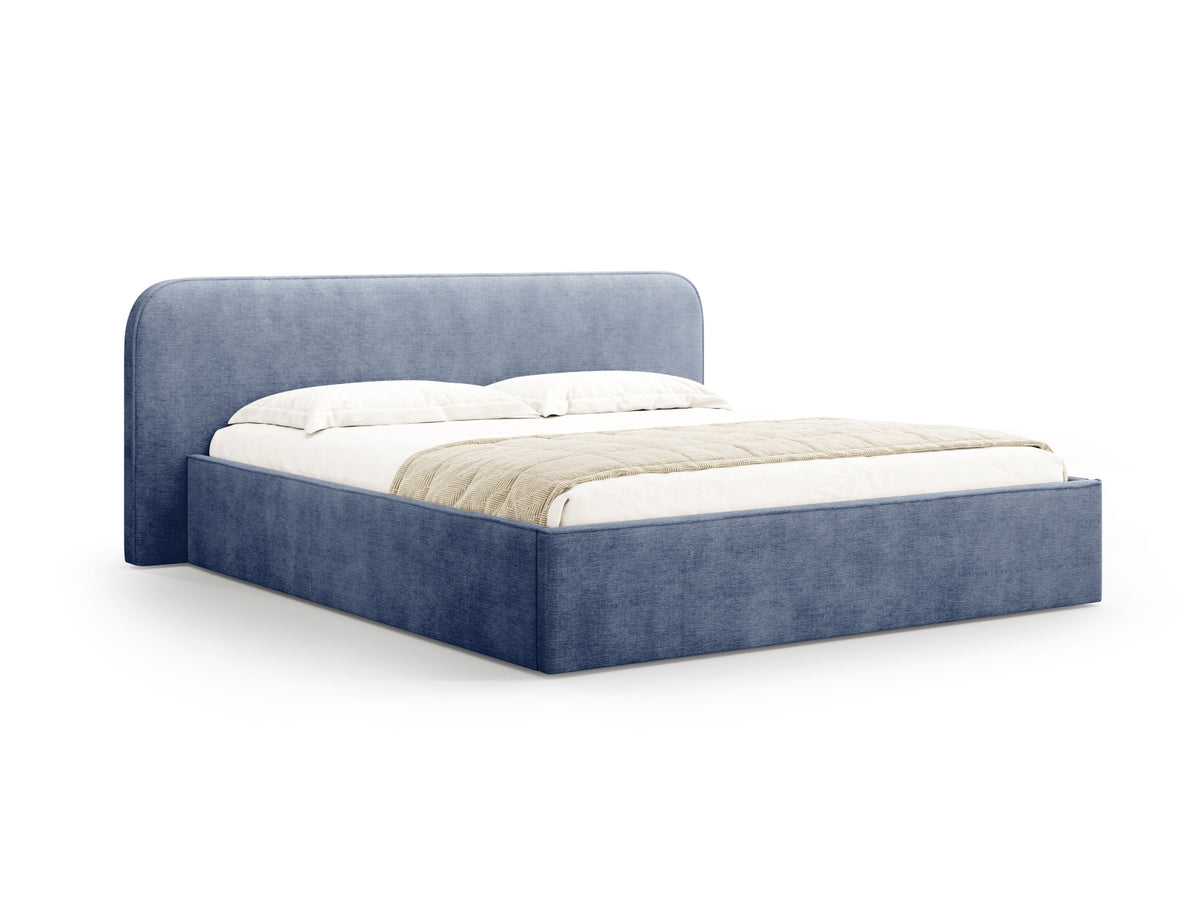 Letto Contenitore con Testata Elizabeth - Blu Scuro 160x200