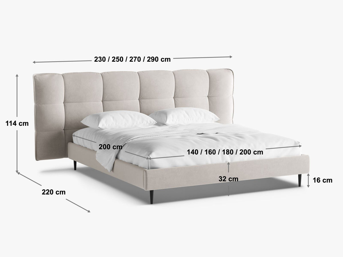 Letto Contenitore con Testata Eric Gambe metallo nero