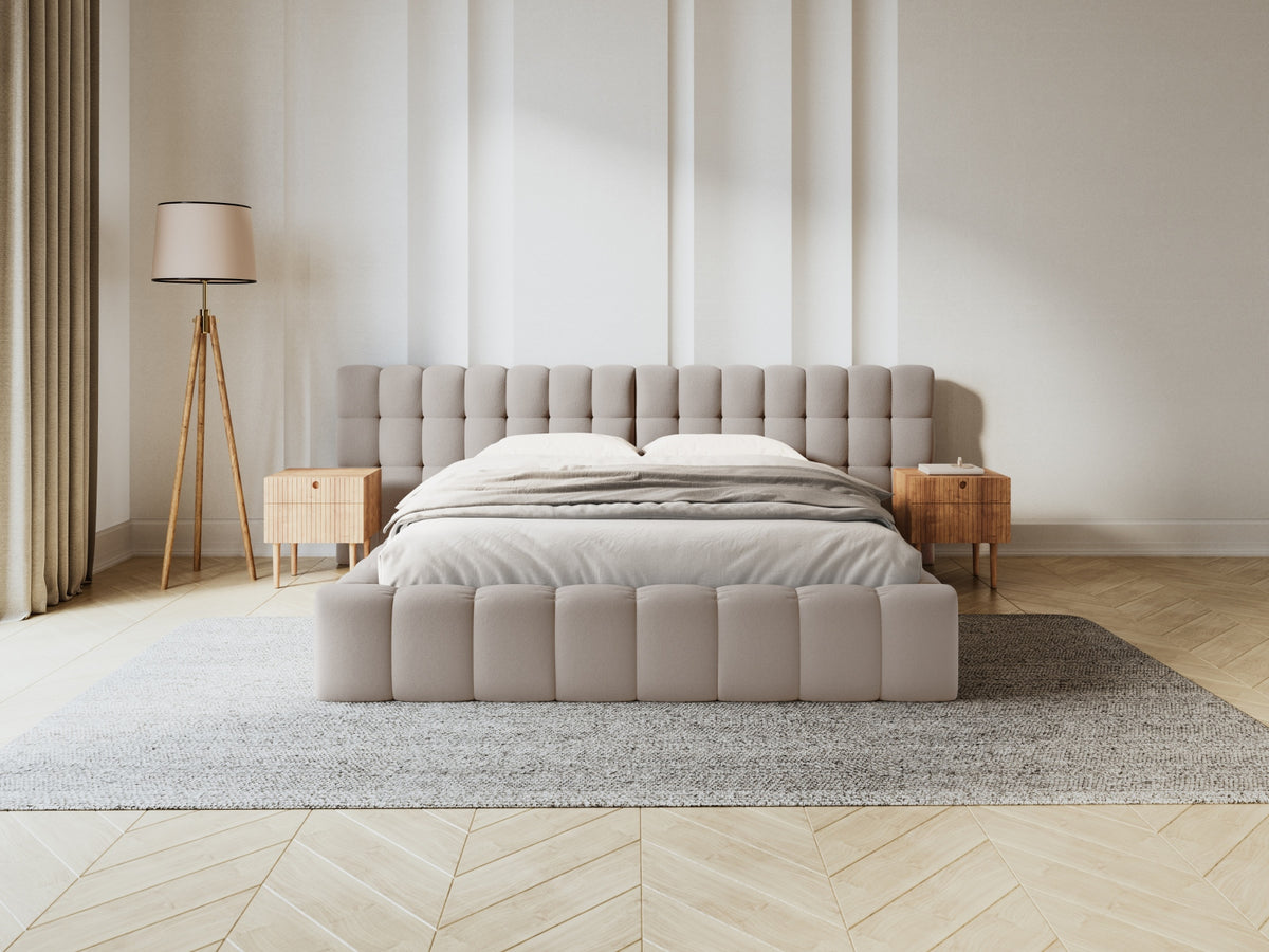 Letto contenitore con testiera doppia, "Mamaia", 230x250x100