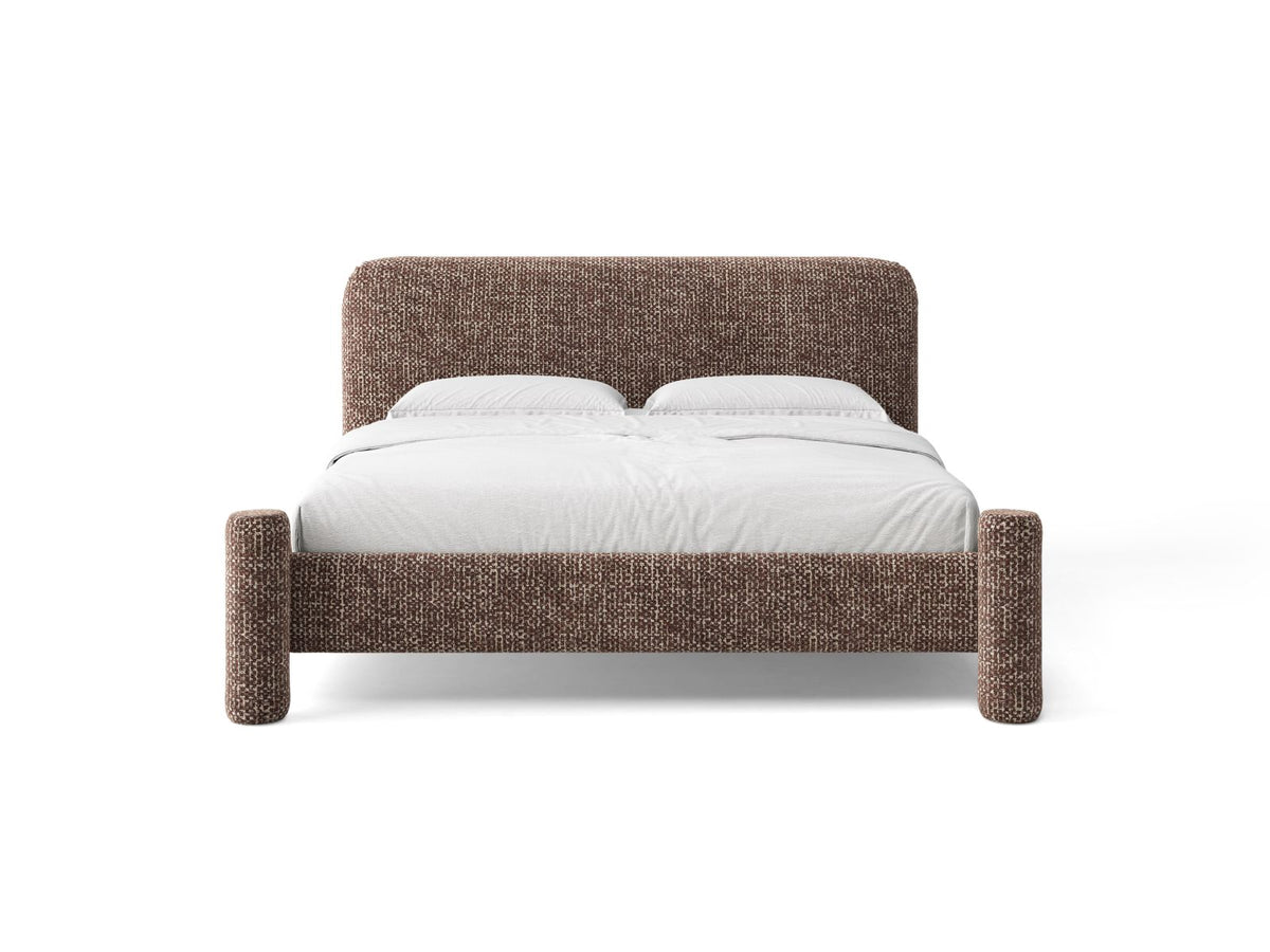 Letto con Testata Vera - Marrone 180x200
