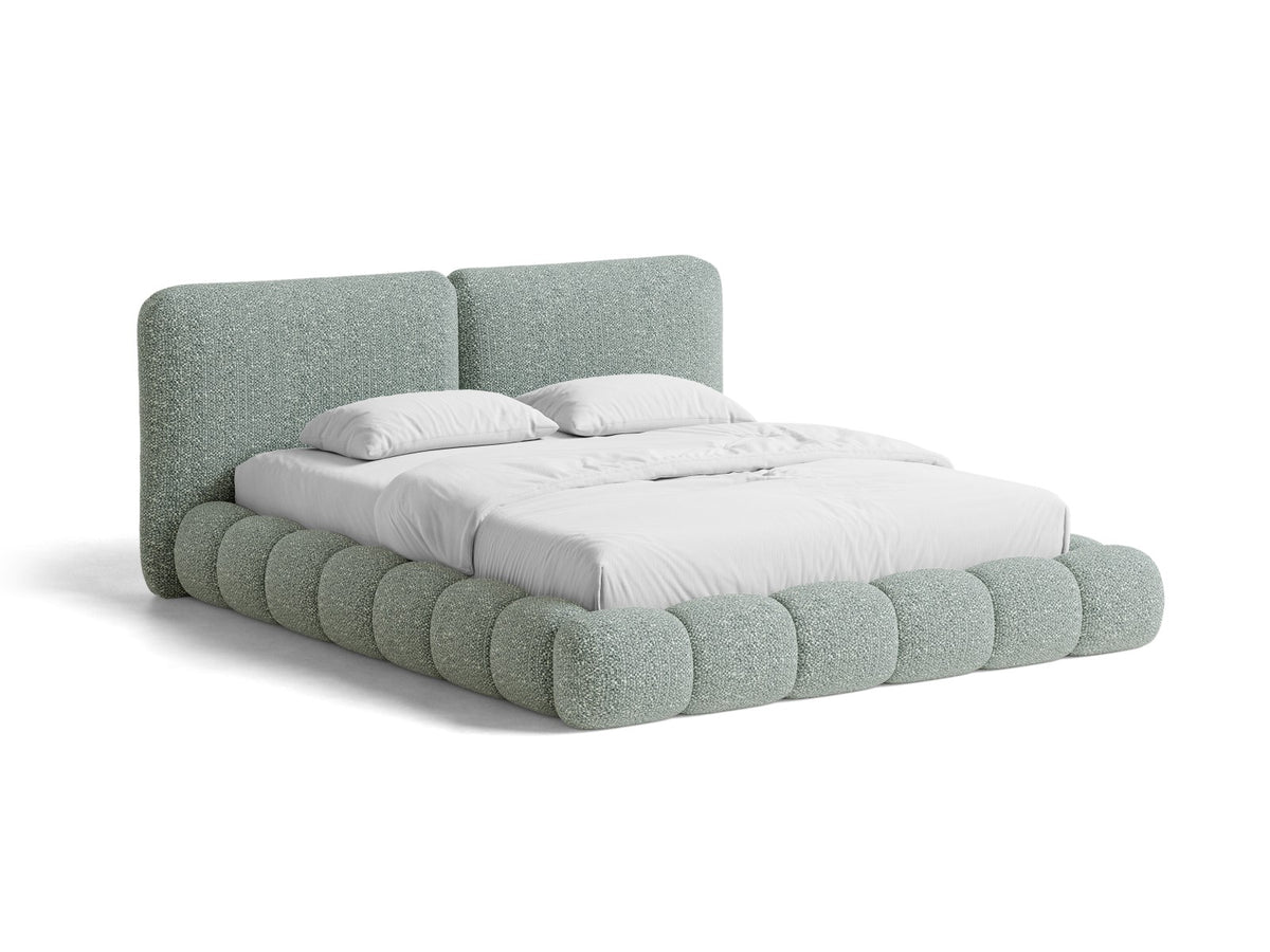 Letto Contenitore con Testata Solange - Blu Tenue 160x200