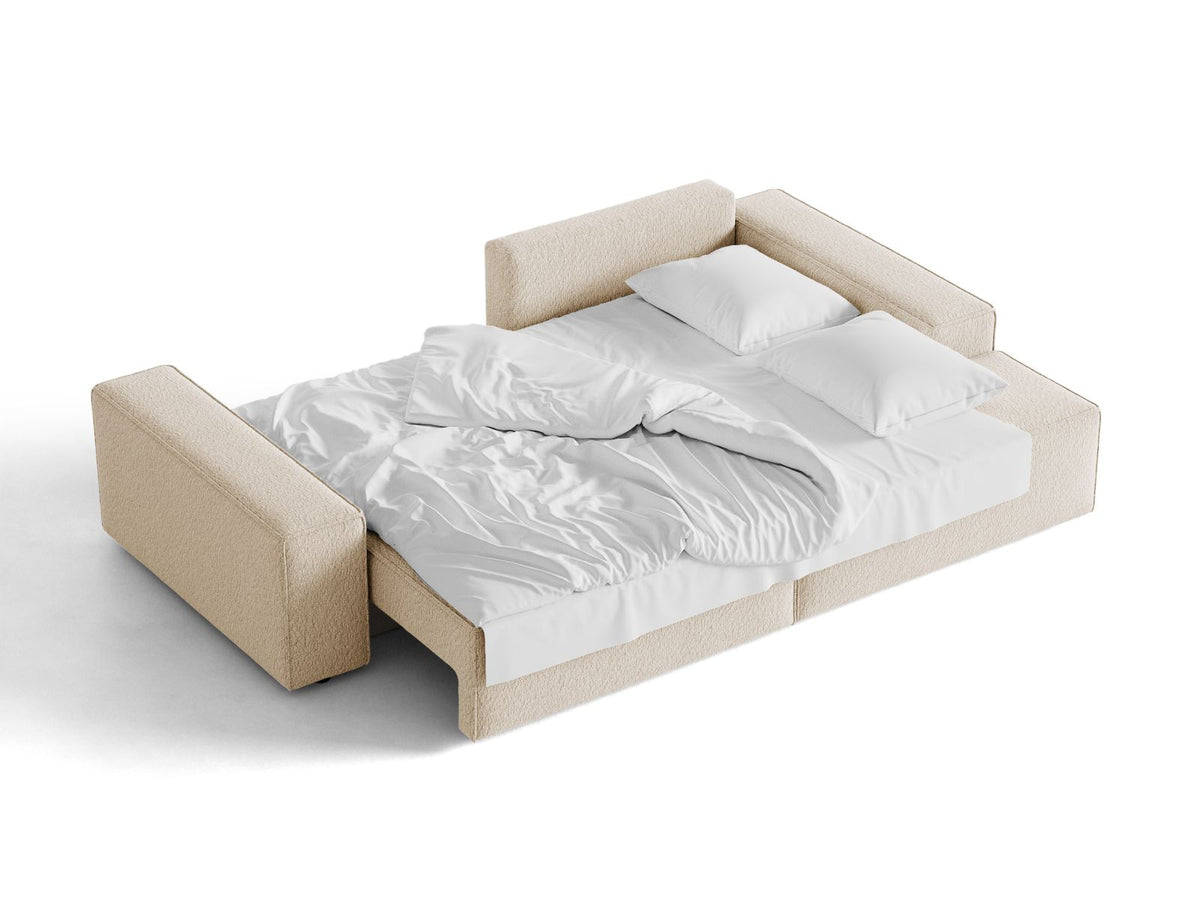 Divano Letto Angolare con Contenitore Jodie, 3 Posti, 151x246x86