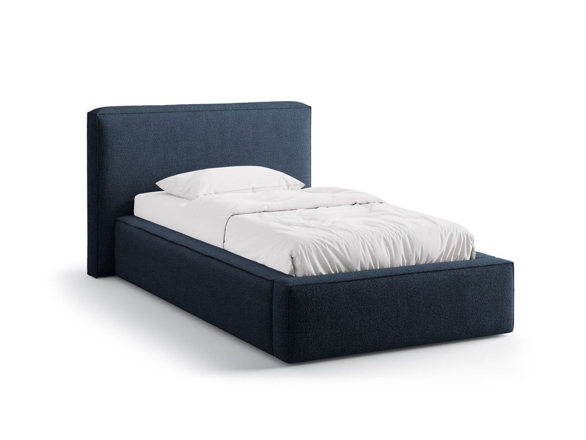 Letto con Contenitore e Testata, "Jodie", 223x136x95 - Blu Scuro