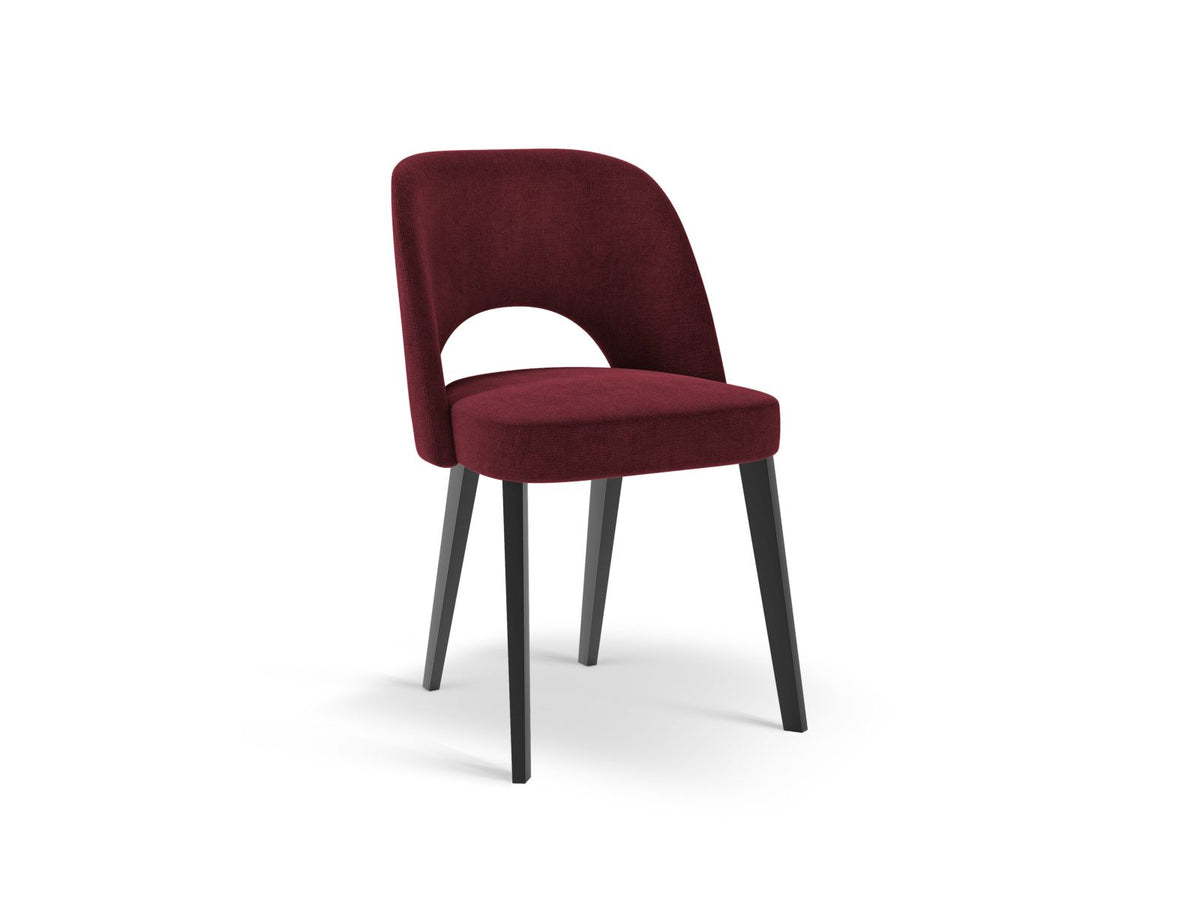Sedia in Velluto, "Bowe", 1 Posto, 56x52x83 - Bordeaux