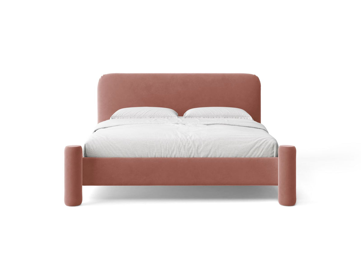 Letto con Testata Vera - Rosa Fenicottero 180x200