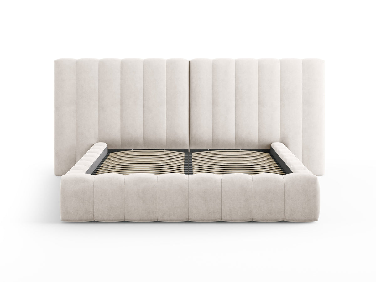Letto contenitore con testiera doppia, "Kelp", 230x200x100