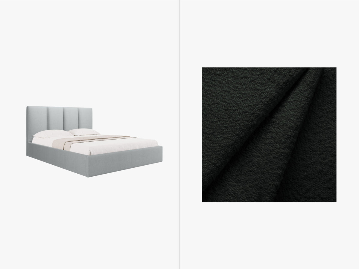 Letto Contenitore con Testata Phaedra - Nero 180x200