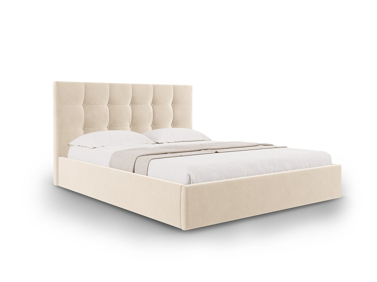 Letto Contenitore con Testata Phaedra - Beige 160x200