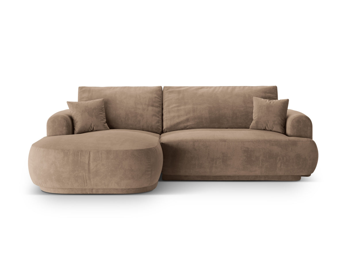 Divano Letto Angolare Componibile con Contenitore Ella, 5 Posti, 174x271x88