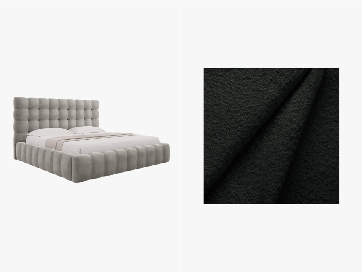 Letto Contenitore con Testata Mamaia - Nero 180x200