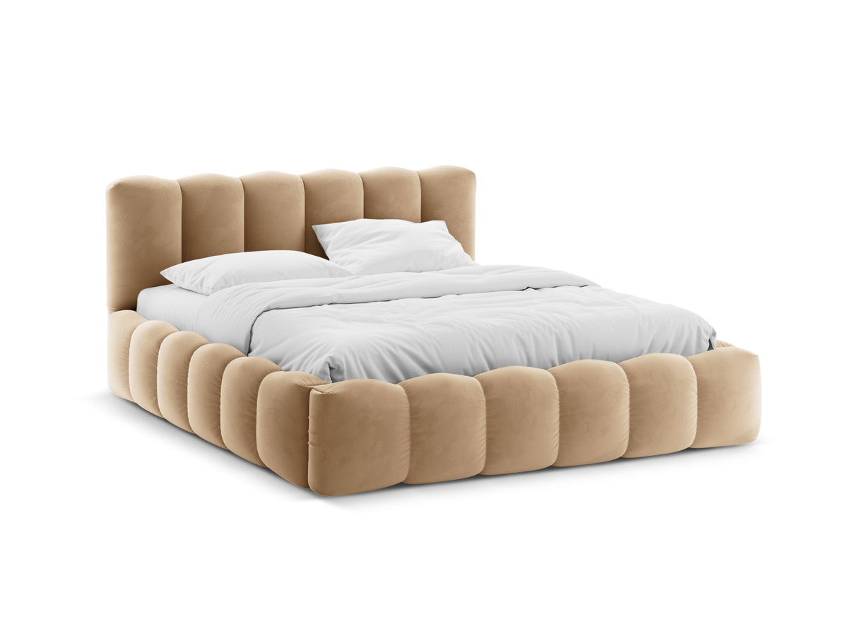 Letto Contenitore con Testata Lupine - Sabbia 160x200