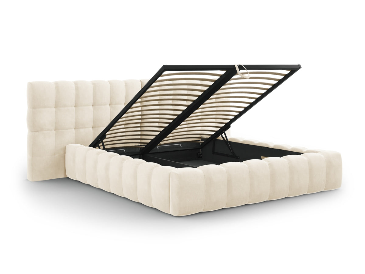Letto contenitore con testiera doppia, "Mamaia", 230x250x100