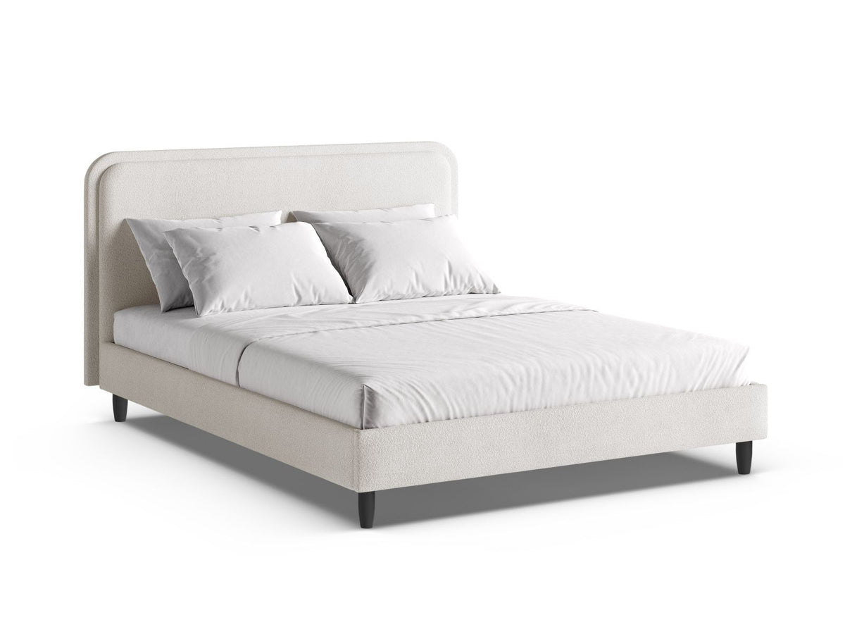 Letto con Testata, "Aveline", 214x215x117 - Bianco