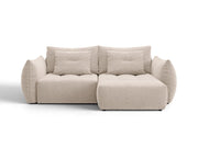 Divano Letto Angolare Componibile con Contenitore Bloom, 3 Posti, 152x250x87