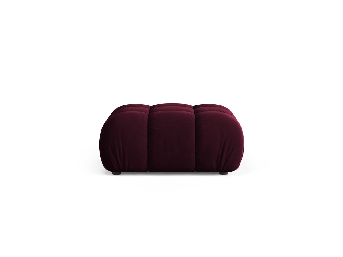 Pouf in Velluto, "Bellis", 1 Posto, 94x94x43 - Borgogna