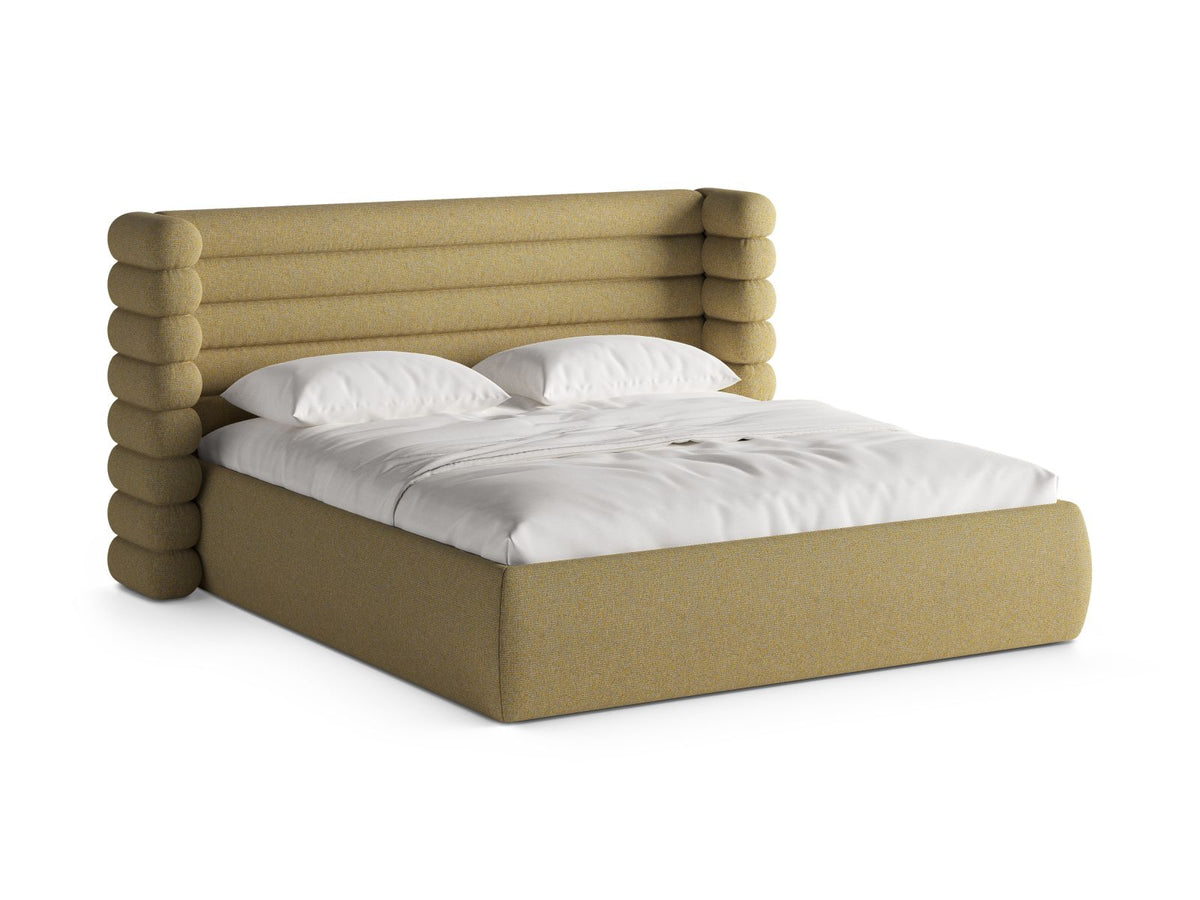 Letto con Contenitore e Testata, "Mount", 228x196x120 - Girasole Melange