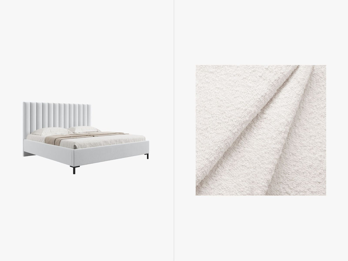 Letto Contenitore con Testata Allison - Bianco 180x200