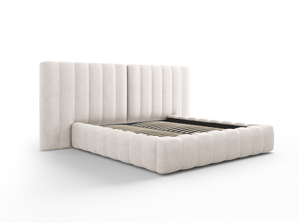 Letto contenitore con testiera doppia, "Kelp", 230x200x100