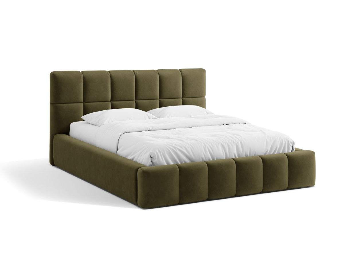 Letto Contenitore con Testata Bellis - Verde 200x200