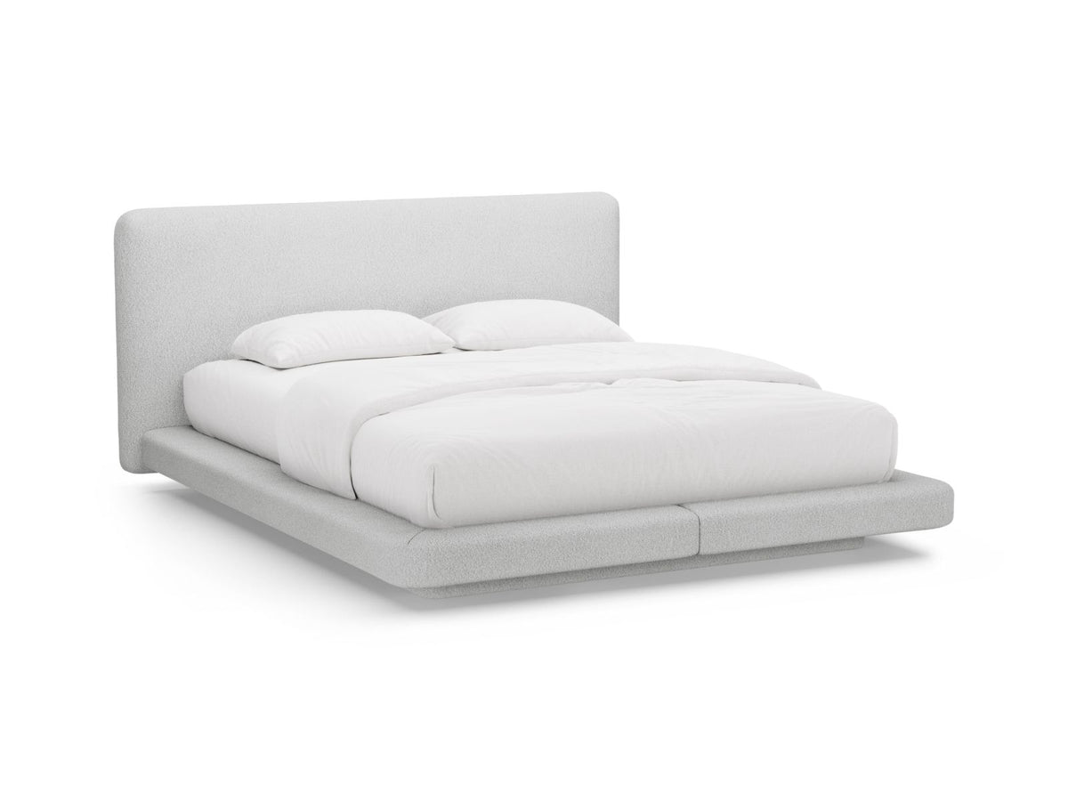 Letto con Testata, "Linea", 225x204x98 - Grigio Chiaro