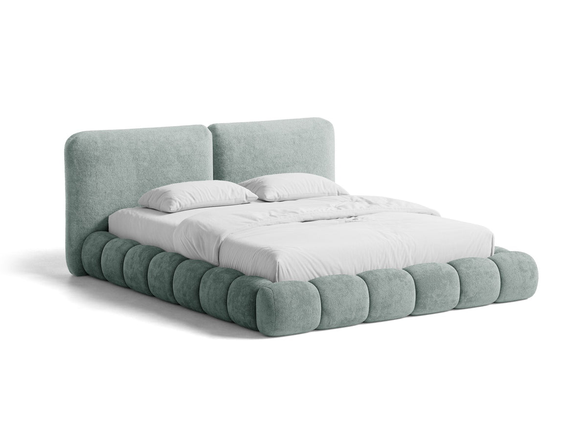 Letto Contenitore con Testata Solange - Blu Chiaro 160x200