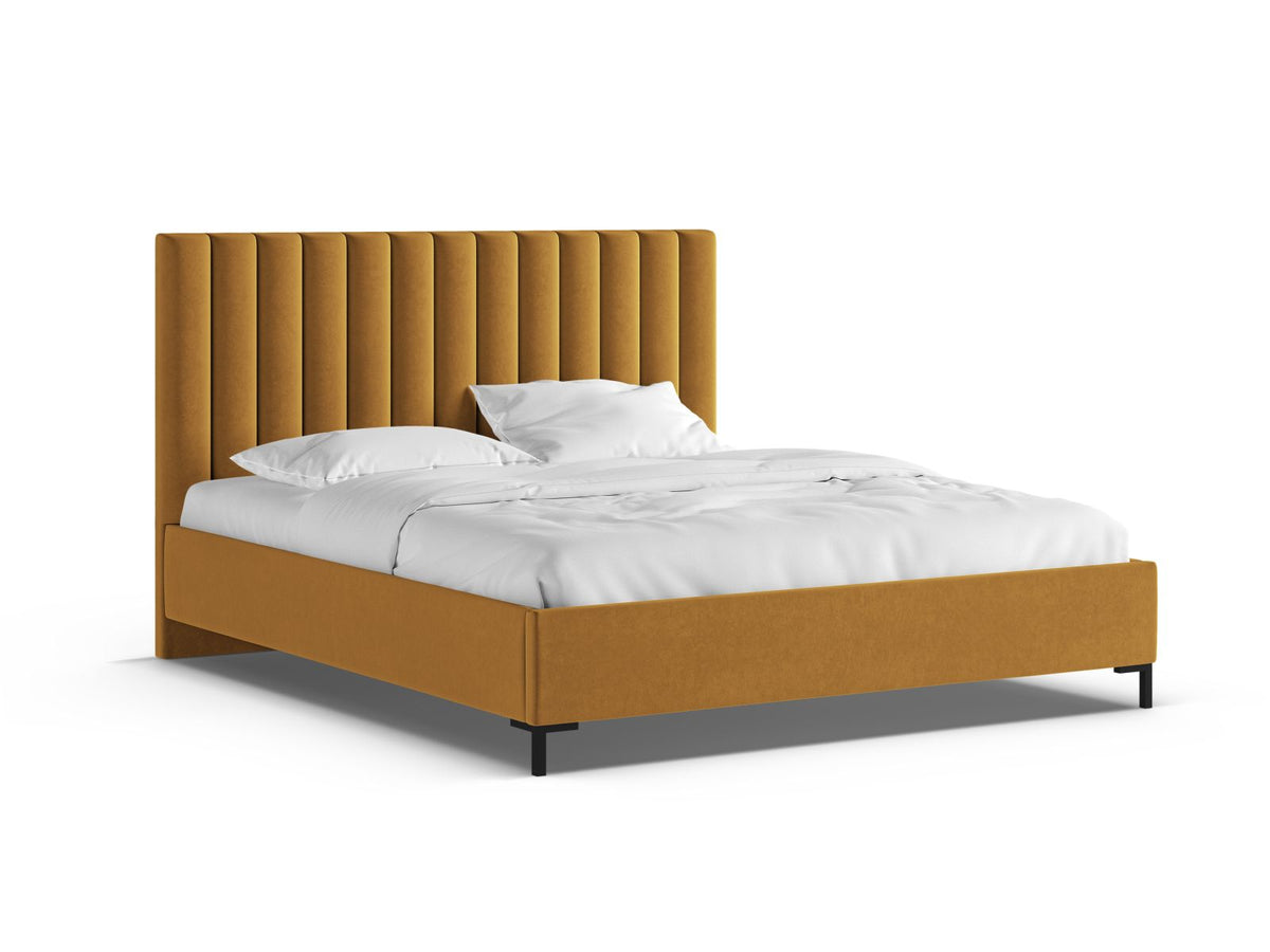Letto Contenitore con Testata Allison - Giallo 160x200