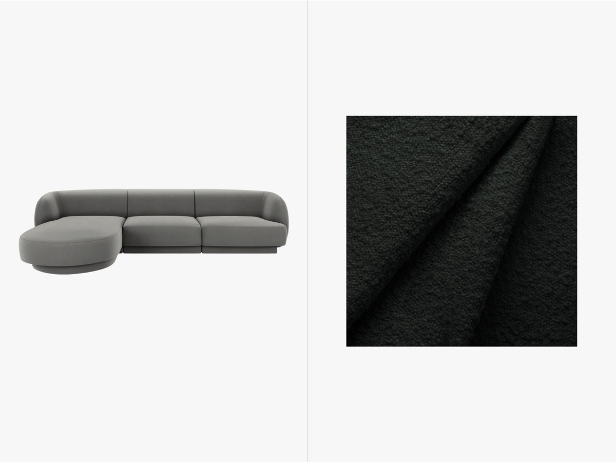 Divano Boucle, "Miley", 4 Posti, 255x156x70