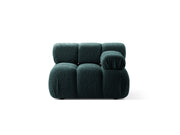 Modulo Destro in Bouclé, "Bellis", 1 Posto, 94x94x70 - Petrolio