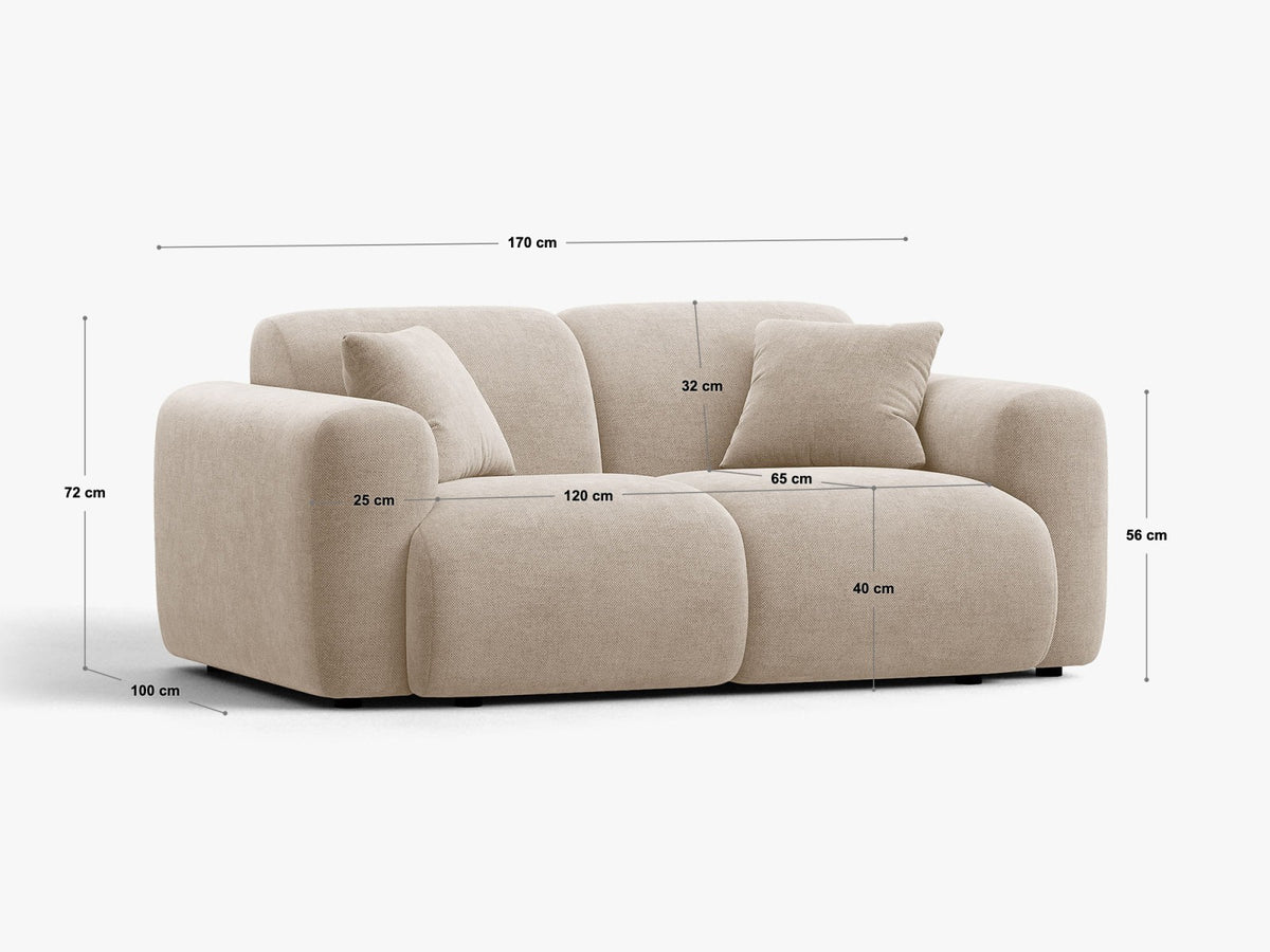 Divano Molino, 2 Posti, 100x170x72