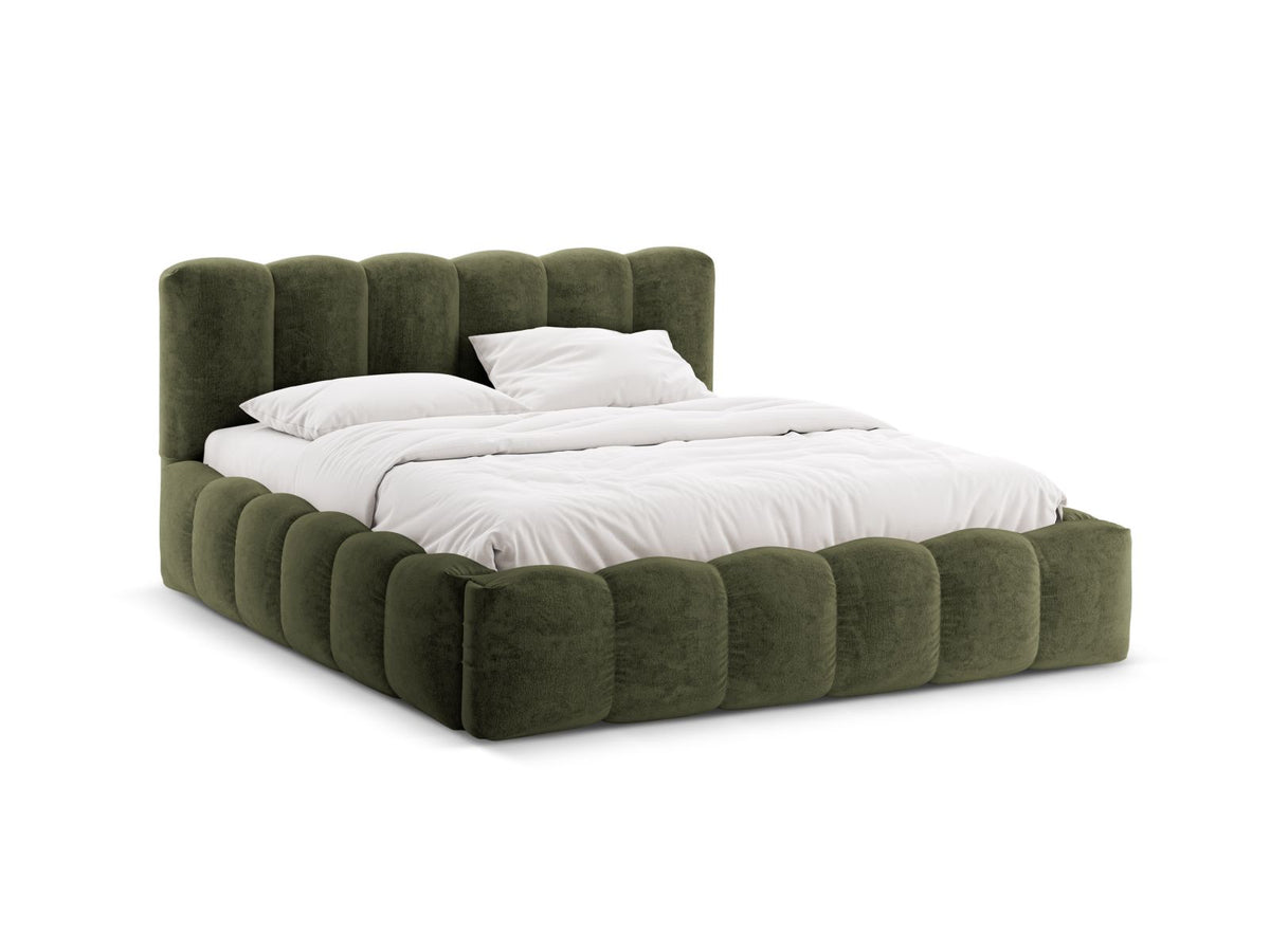 Letto Contenitore con Testata Lupine - Verde 160x200