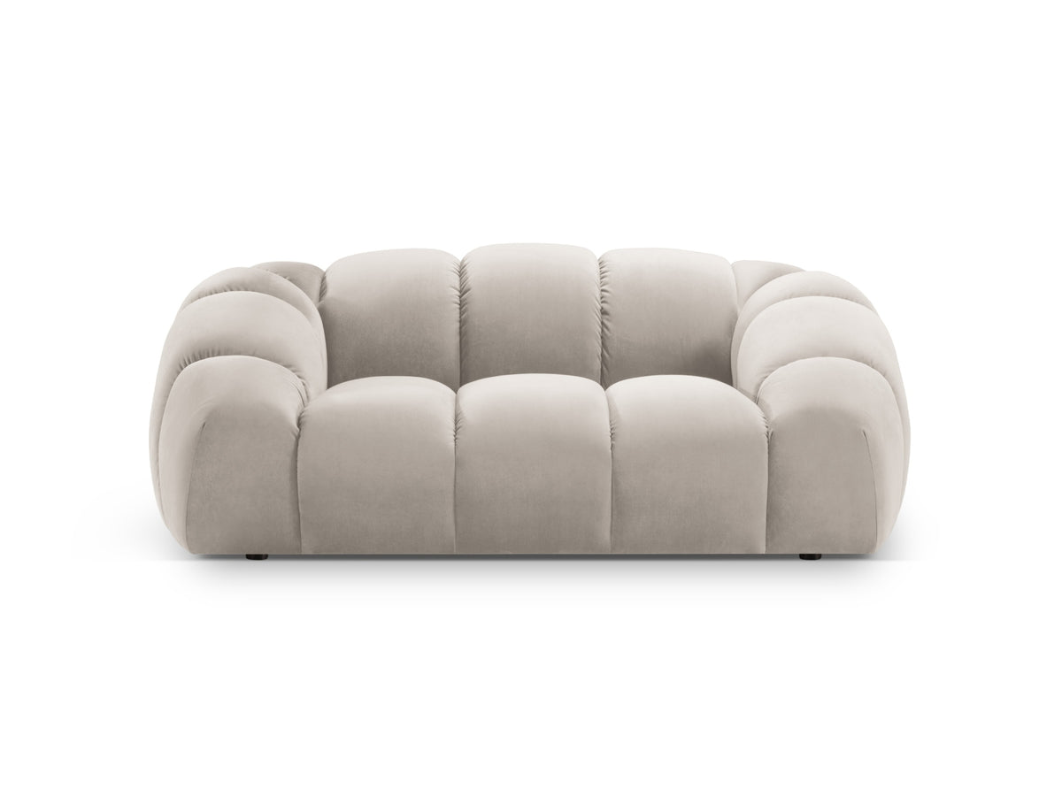Divano in Velluto, "Diana", 2 Posti, 214x114x72 - Beige
