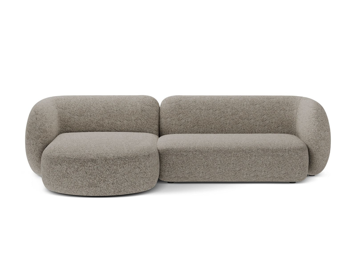 Divano Angolare Modulare Sinistro, "Kate", 3 Posti, 285x176x76 - Beige Melange