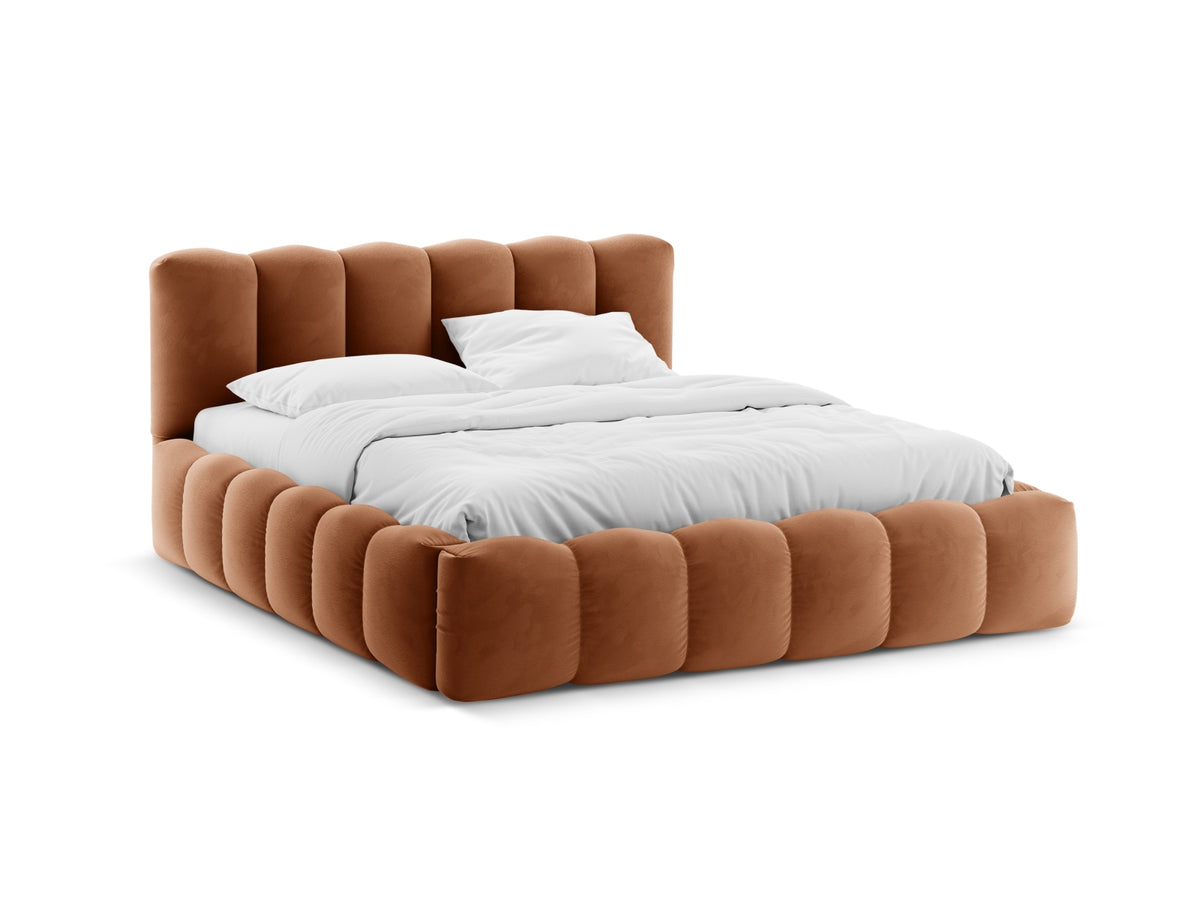 Letto Contenitore con Testata Lupine - Miele 160x200
