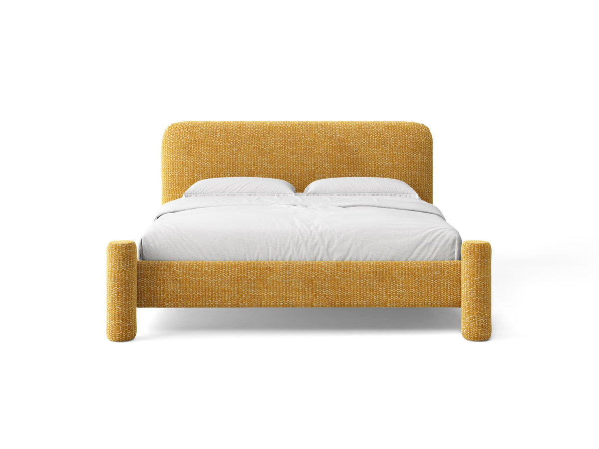 Letto con Testata Vera - Senape 180x200