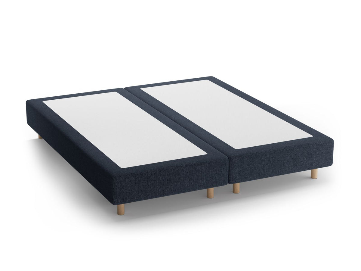 Base Letto Whale Gambe legno di faggio naturale - Blu Navy 200x200