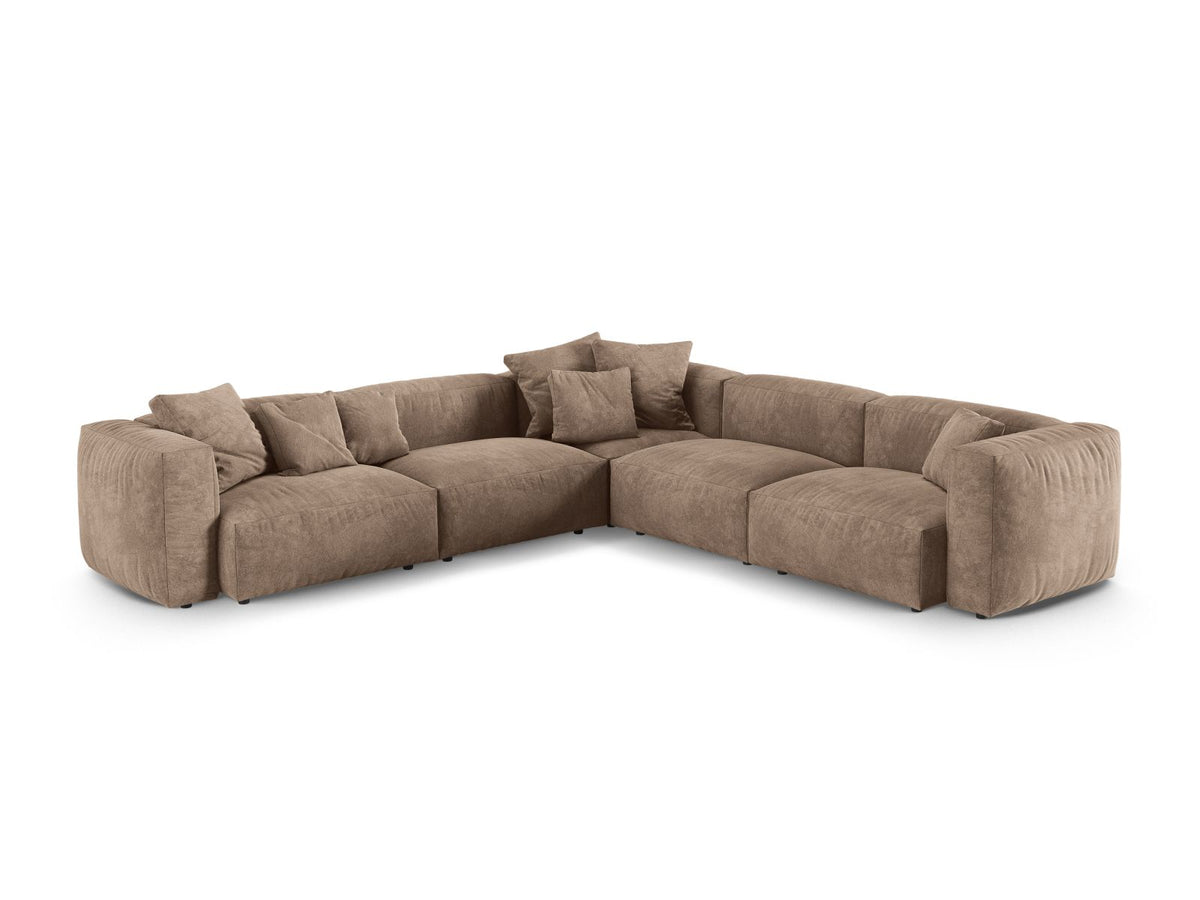 Divano Angolare Simmetrico Componibile XL Martina, 5 Posti, 330x330x75