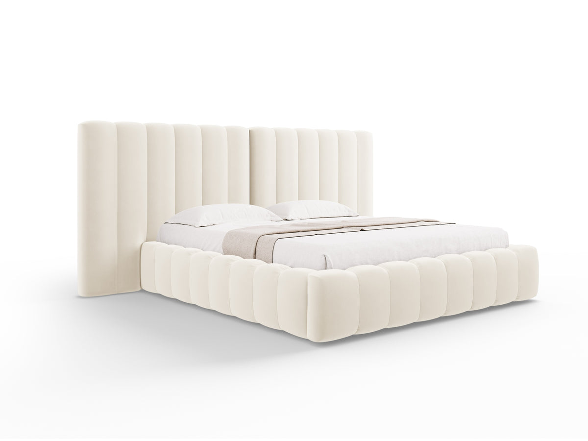 Letto contenitore con testiera doppia, "Kelp", 230x200x100