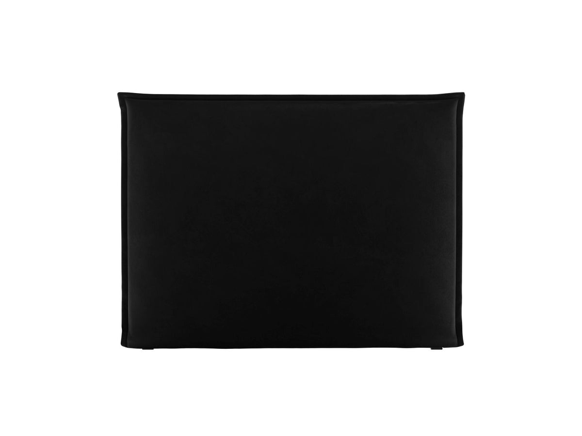 Testata in Velluto, "Monica", 180x8x120 - Nero