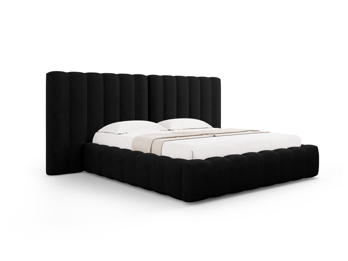 Letto contenitore con testiera doppia, "Kelp", 230x200x100