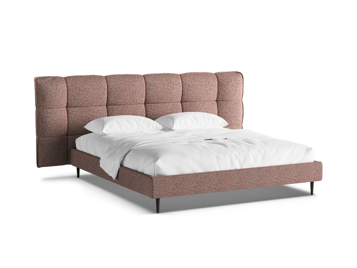 Letto con Contenitore e Testata, "Eric", 220x230x114 - Rosa Melange