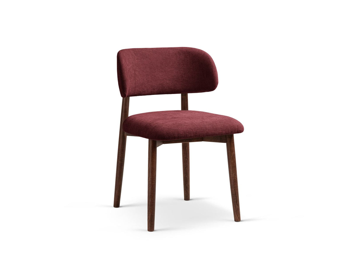 Sedia in Velluto, "Evan", 1 Posto, 49.5x51x77 - Bordeaux