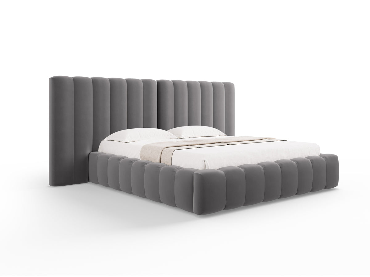 Letto contenitore con testiera doppia, "Kelp", 230x350x100